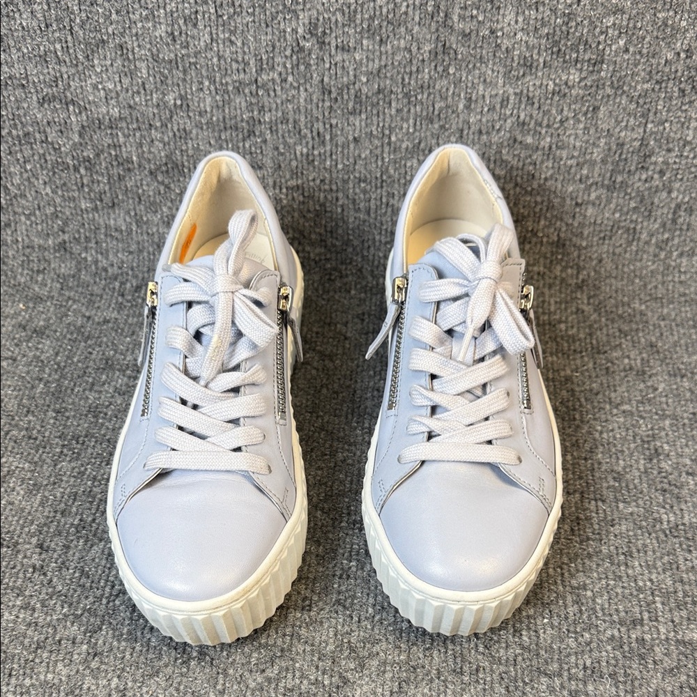 Gabor Dolly Leather Light Blue Sneakers Women's Size 5 - Picture 4 of 13